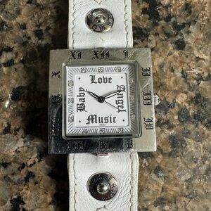 L.A.M.B. Silver and White Watch